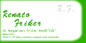 renato friker business card